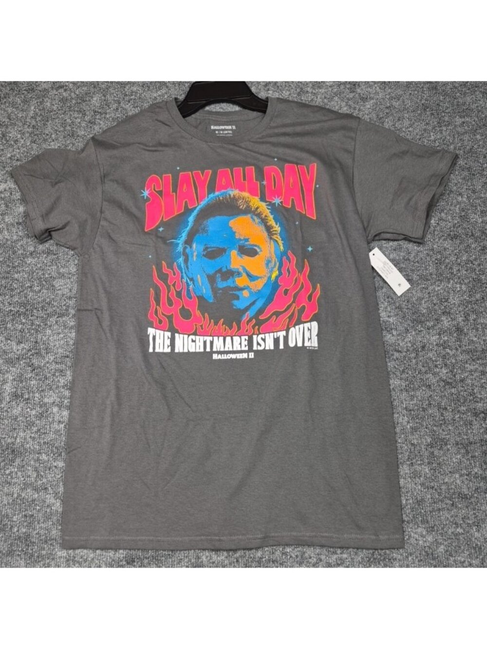 HALLOWEEN II Michael Myers Halloween Face‎ T-Shirt Gray Med (38-40) NWT